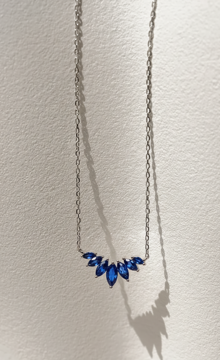 Blue Marquise Necklace