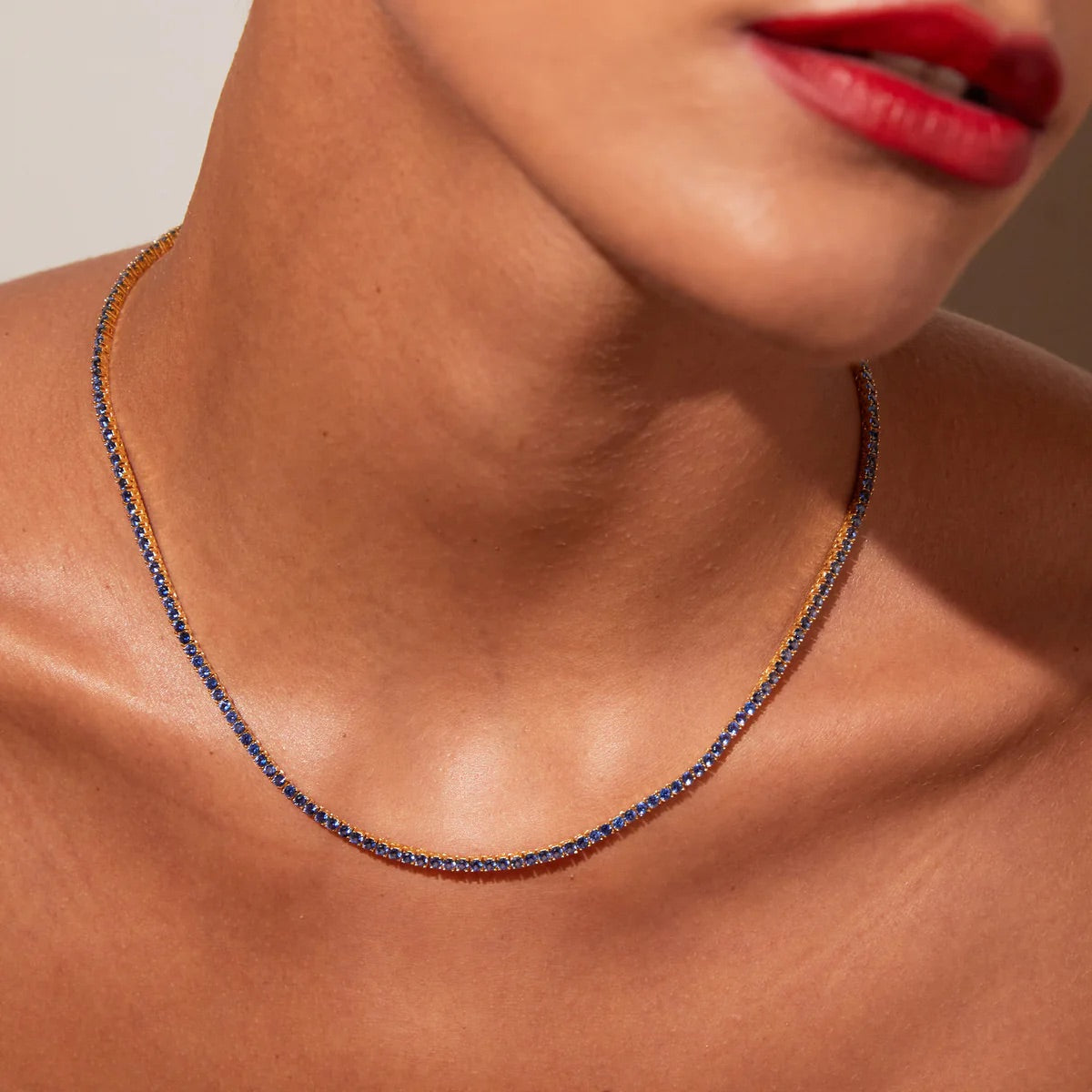 Imperial Sapphire Tennis Necklace