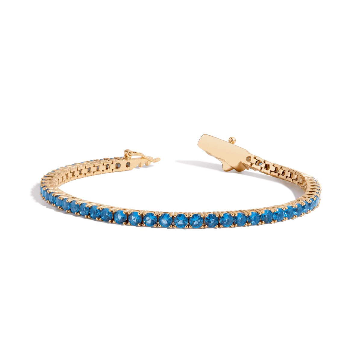 Azure Glow Tennis Bracelet