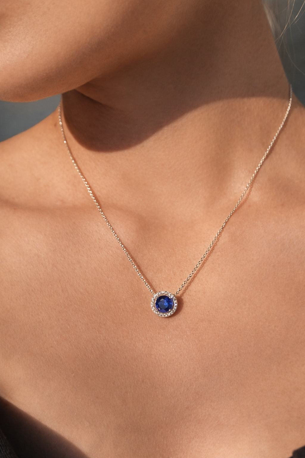 Blue Ocean Sapphire Necklace - ARTSY SILVER