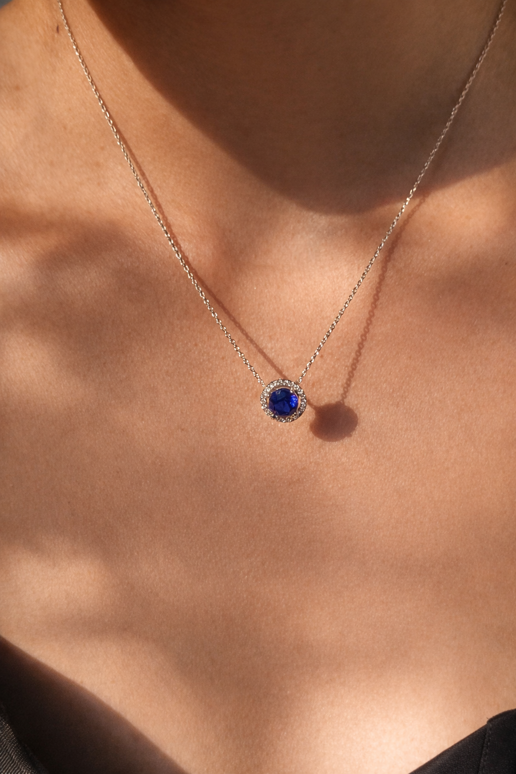 Blue Ocean Sapphire Necklace - ARTSY SILVER