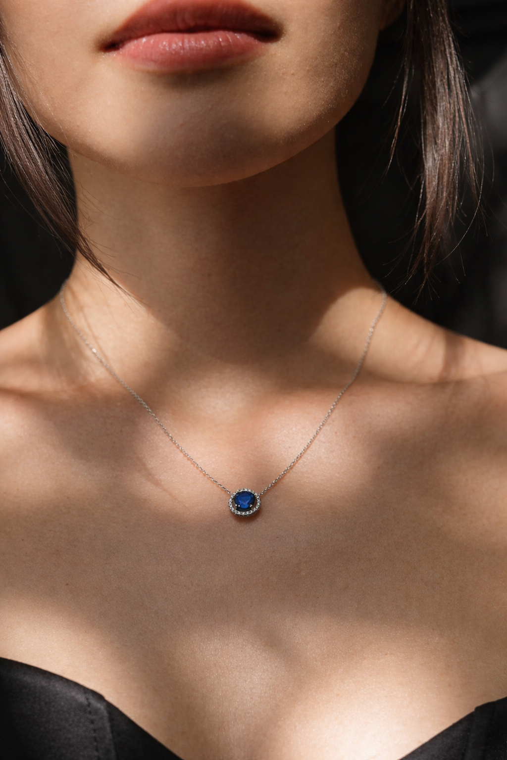 Blue Ocean Sapphire Necklace - ARTSY SILVER