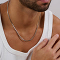 Men Necklace & Bracelet Set -925 Sterling Silver I ARTSY SILVER