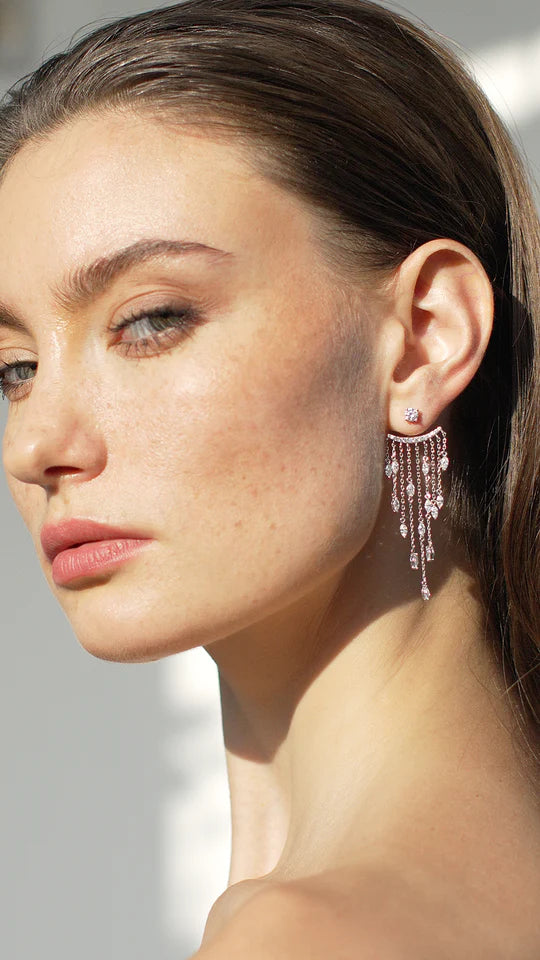 <tc>chandelier ear jacket الفضية</tc>