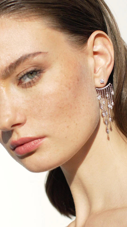 <tc>chandelier ear jacket الفضية</tc>