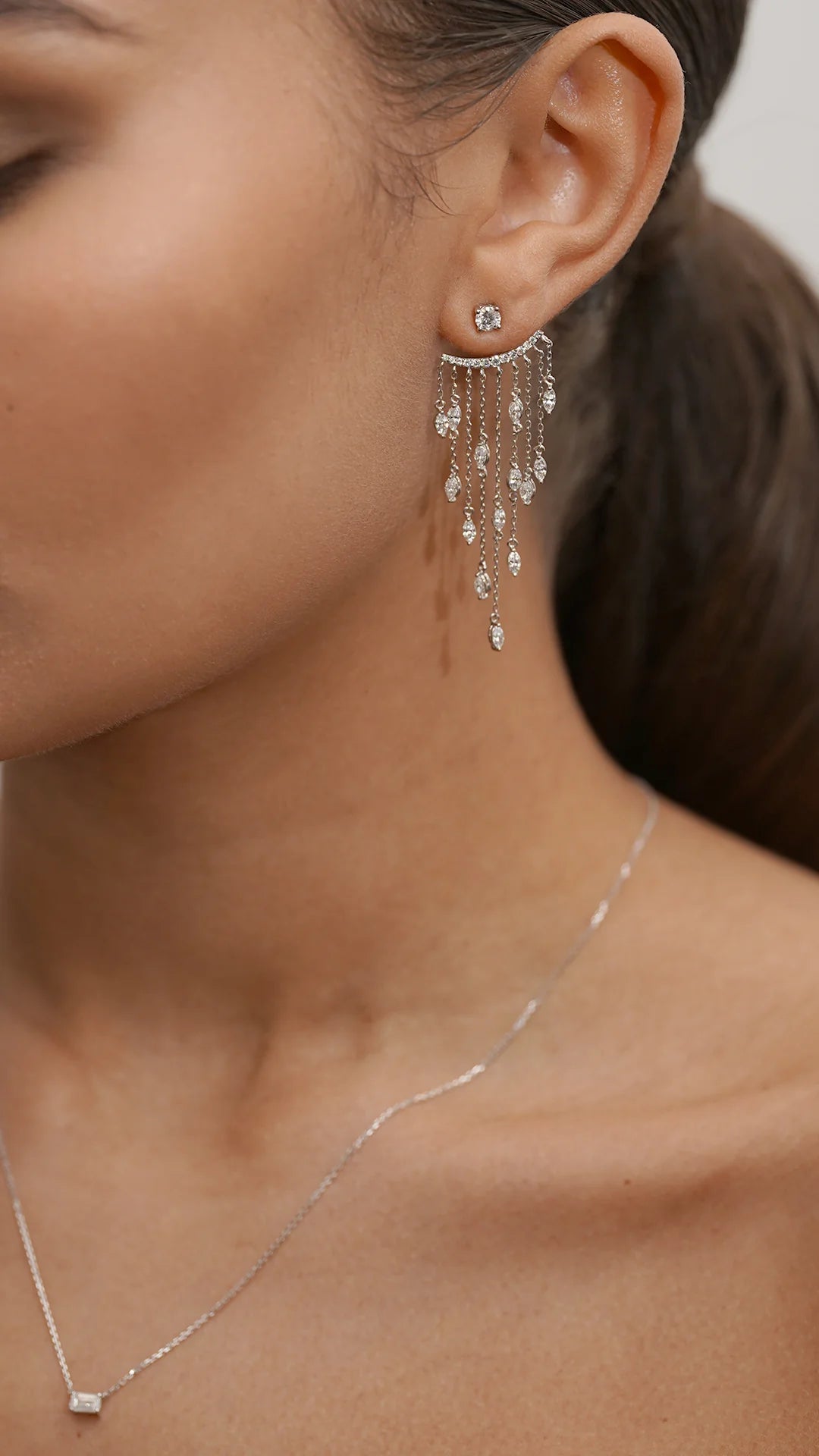 Chandelier Silver Ear Jacket - ARTSY SILVER