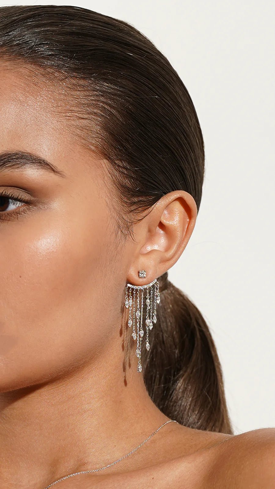 Chandelier Silver Ear Jacket - ARTSY SILVER