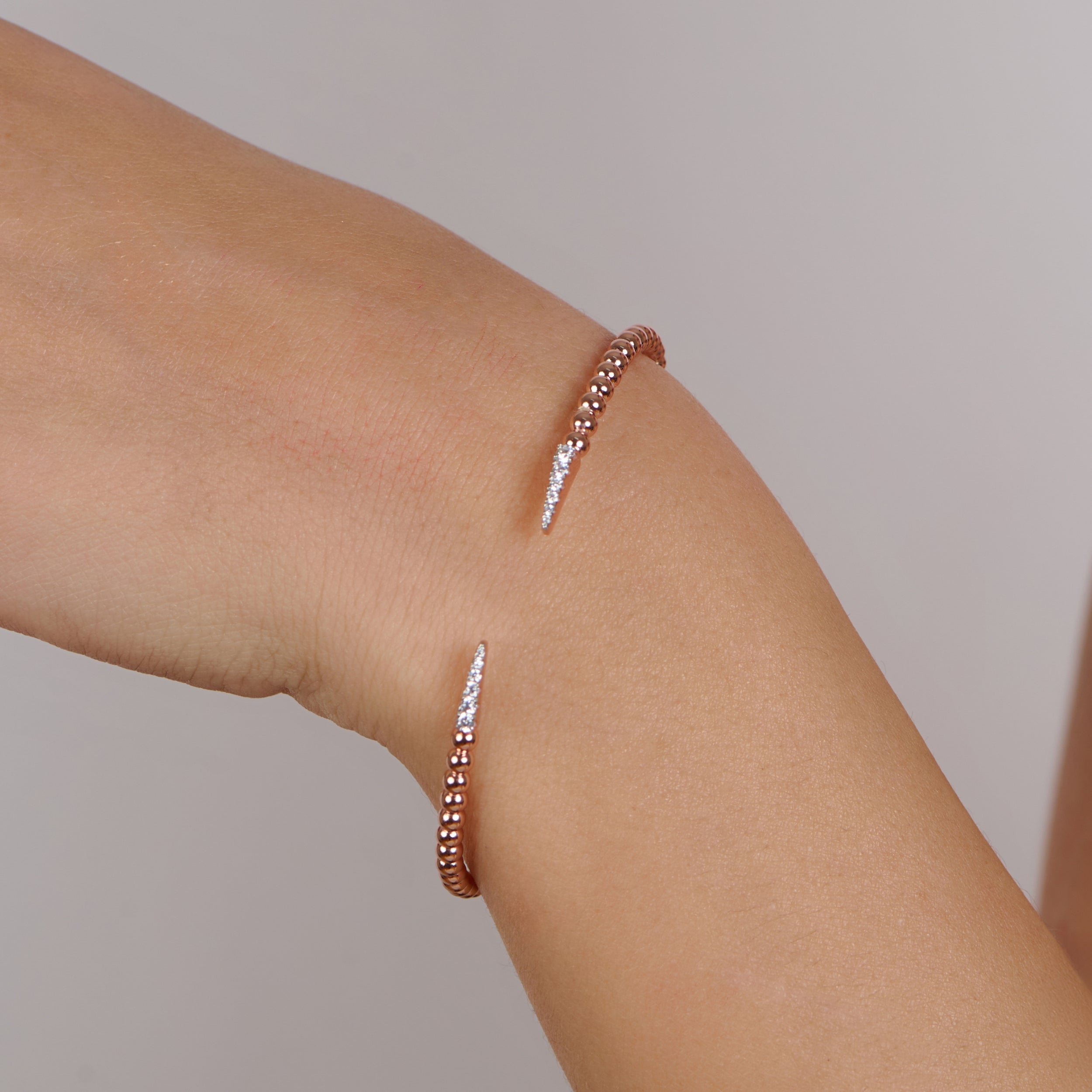 Charmed Arrow Beaded Zircon  Bangle