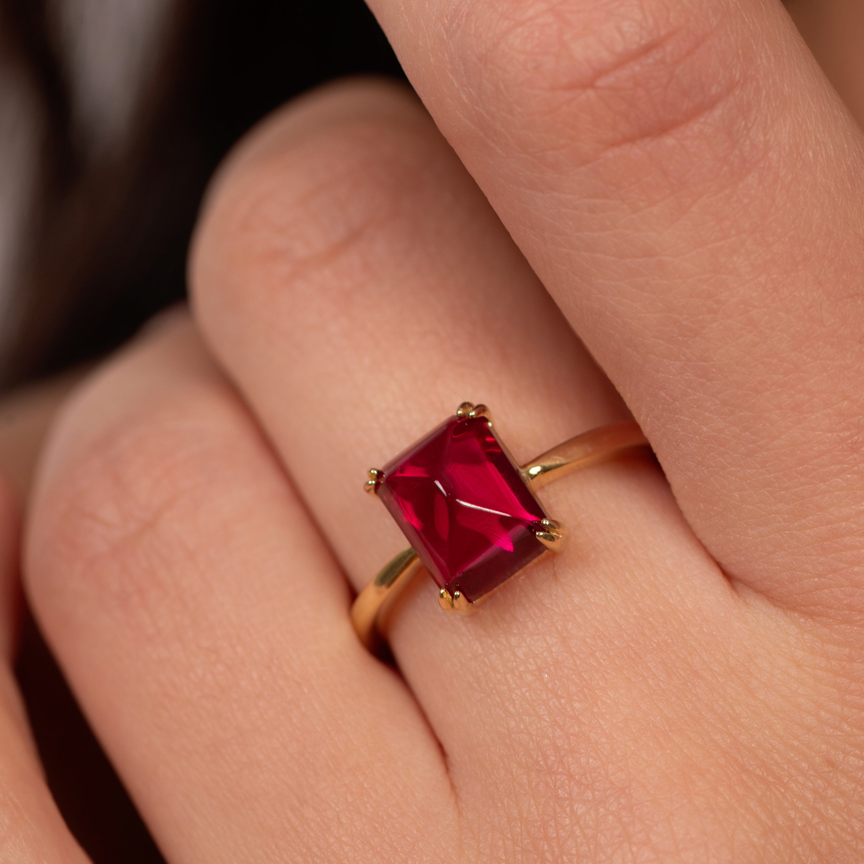 Cherry On Top Ruby Ring