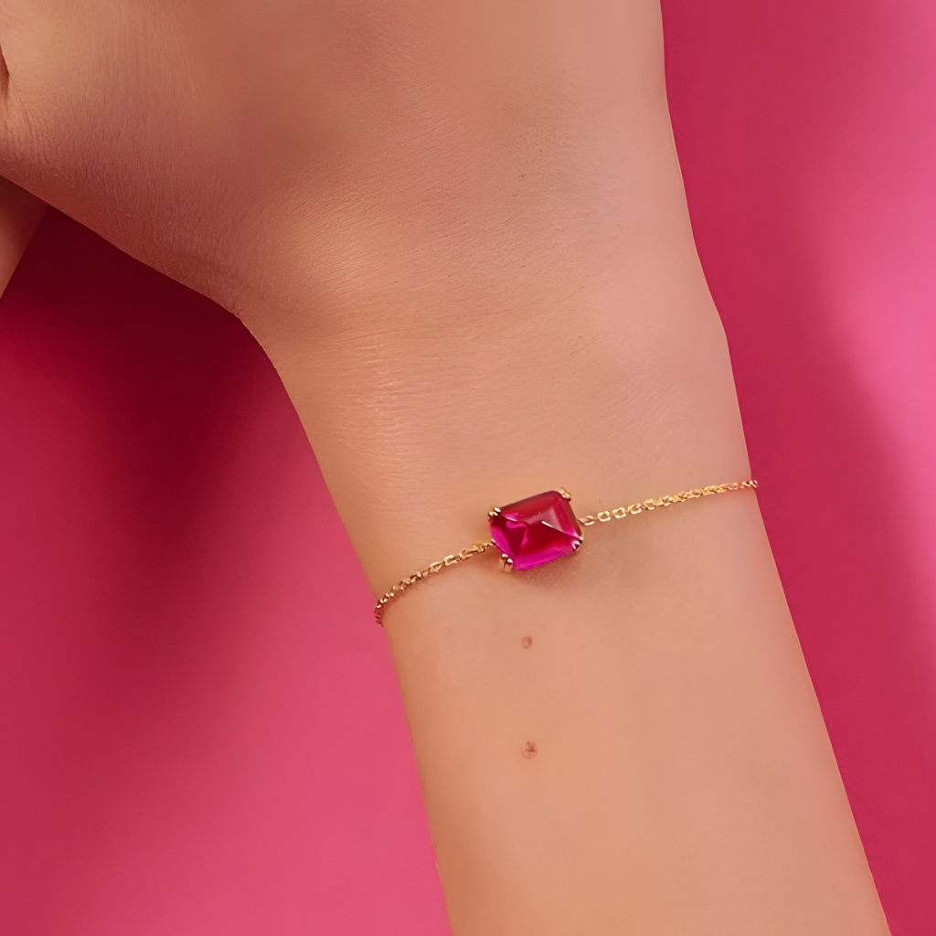 Cherry On Top Ruby Bracelet