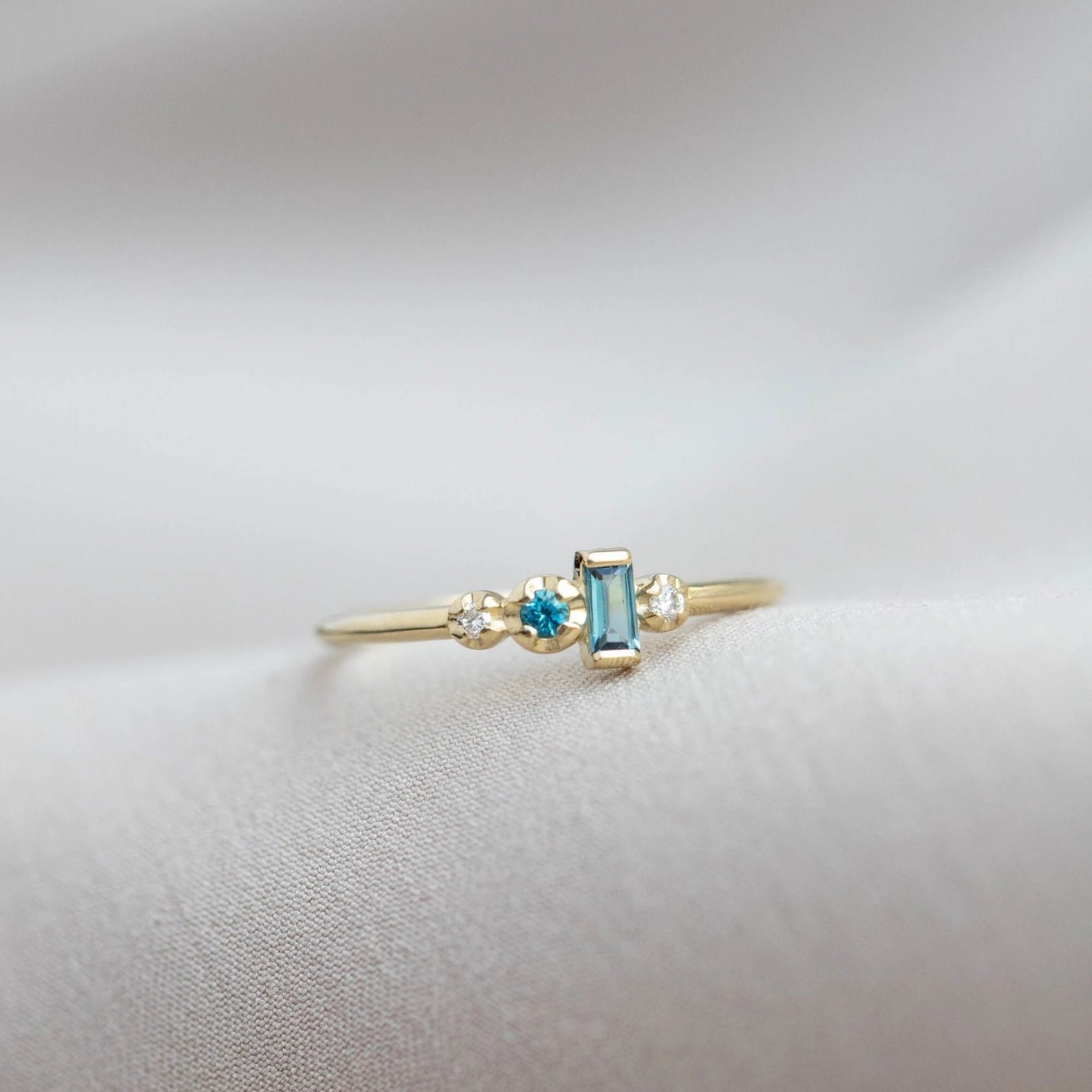 Cinderella London Blue Topaz Ring - ARTSY SILVER