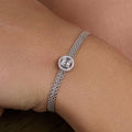 Bracelet - white zircon - woman's I ARTSY SILVER