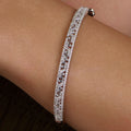 White Baguette Bracelet 925 Sterling Silver - Woman's I ARTSY SILVER