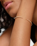 Silver with 18K Gold Plating Bracelets  white zircon I ARTSY SILVER