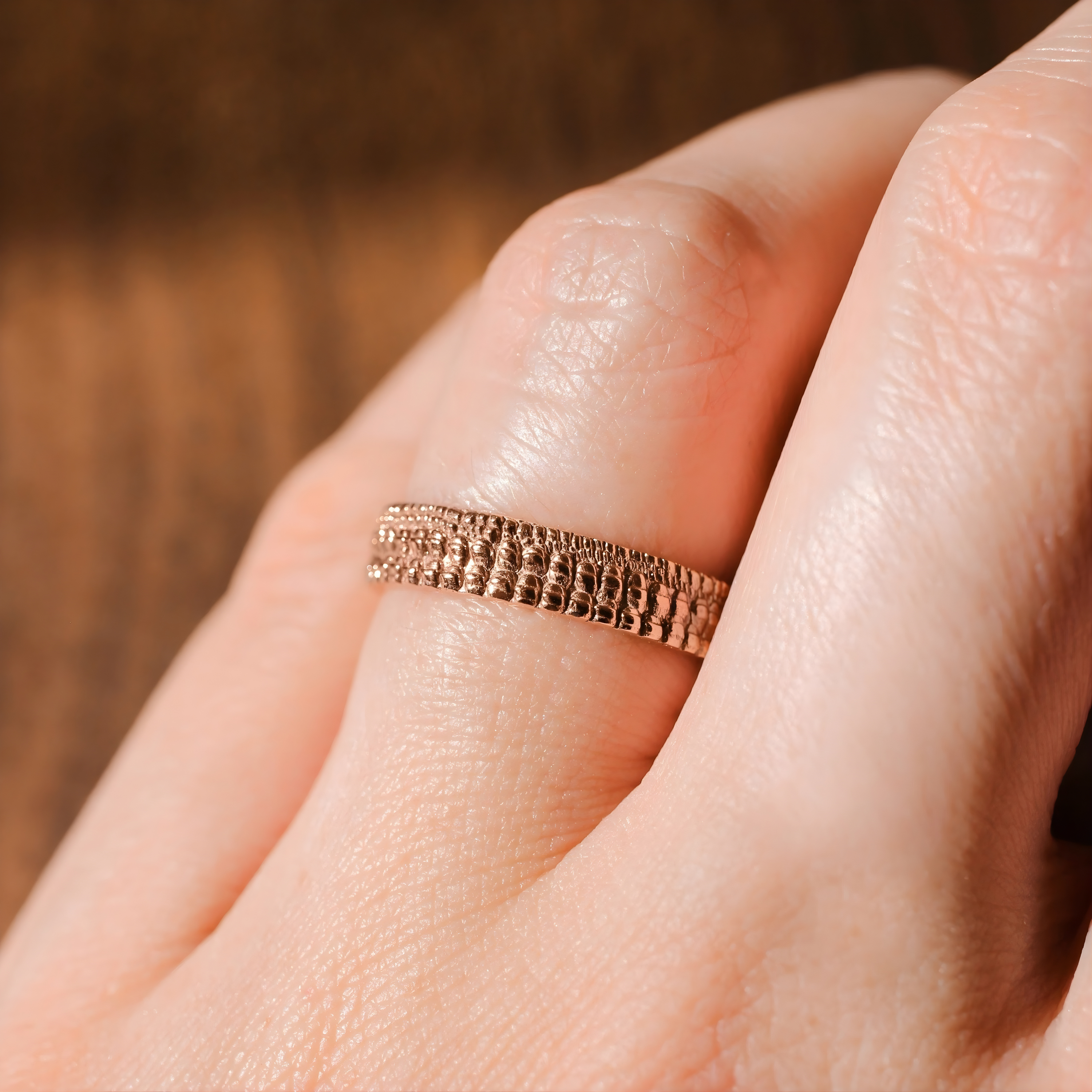Crocodile Texture Ring