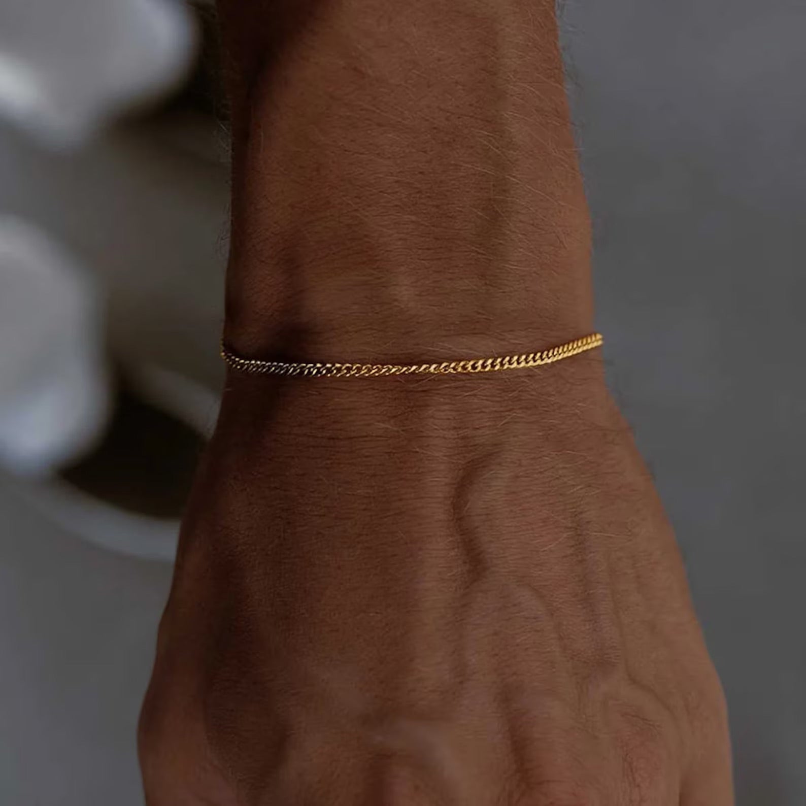 Cuba- Link-Bracelet-2mm-Gold-Plating