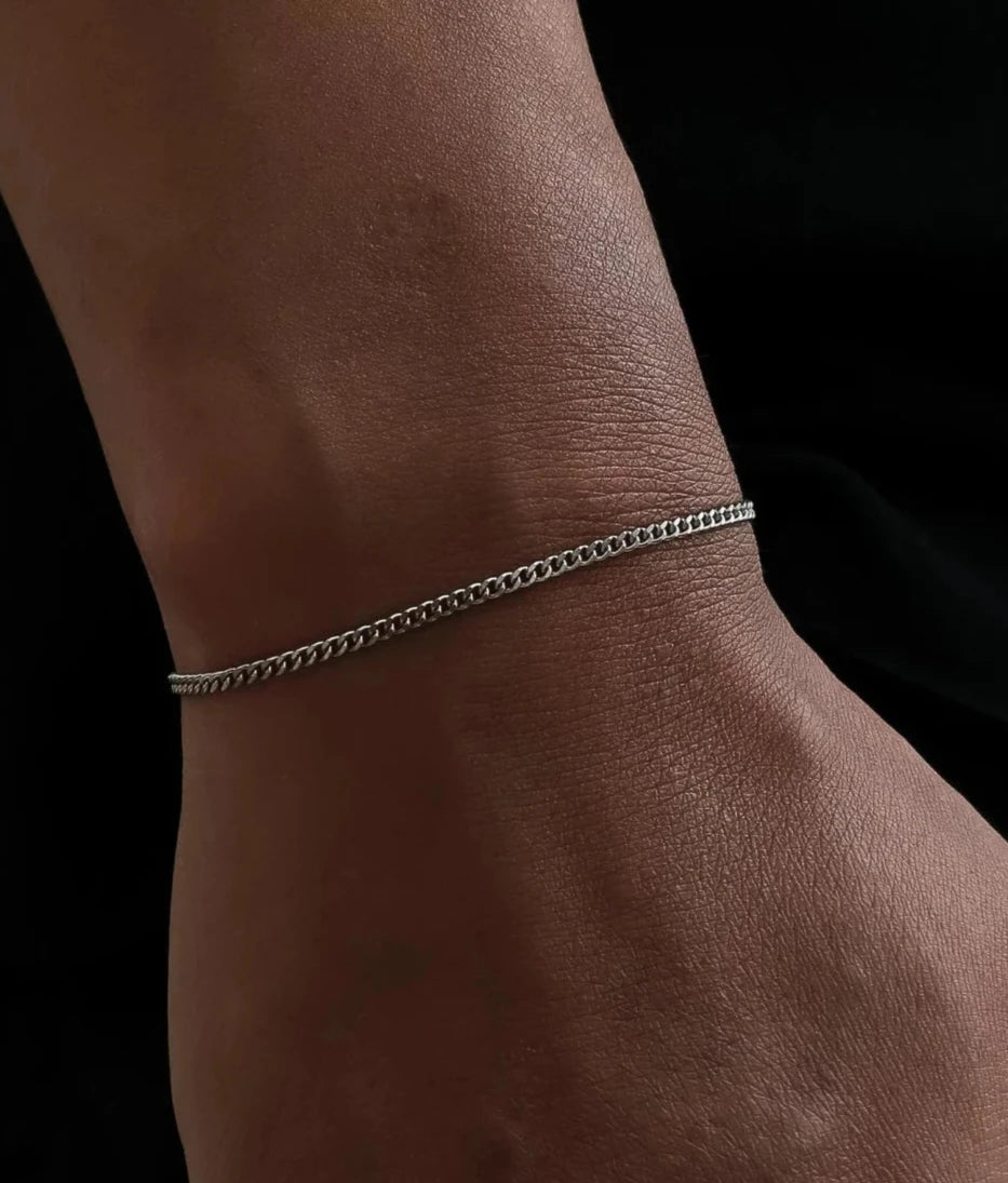 Cuban Link Bracelet 2mm Silver - ARTSY SILVER