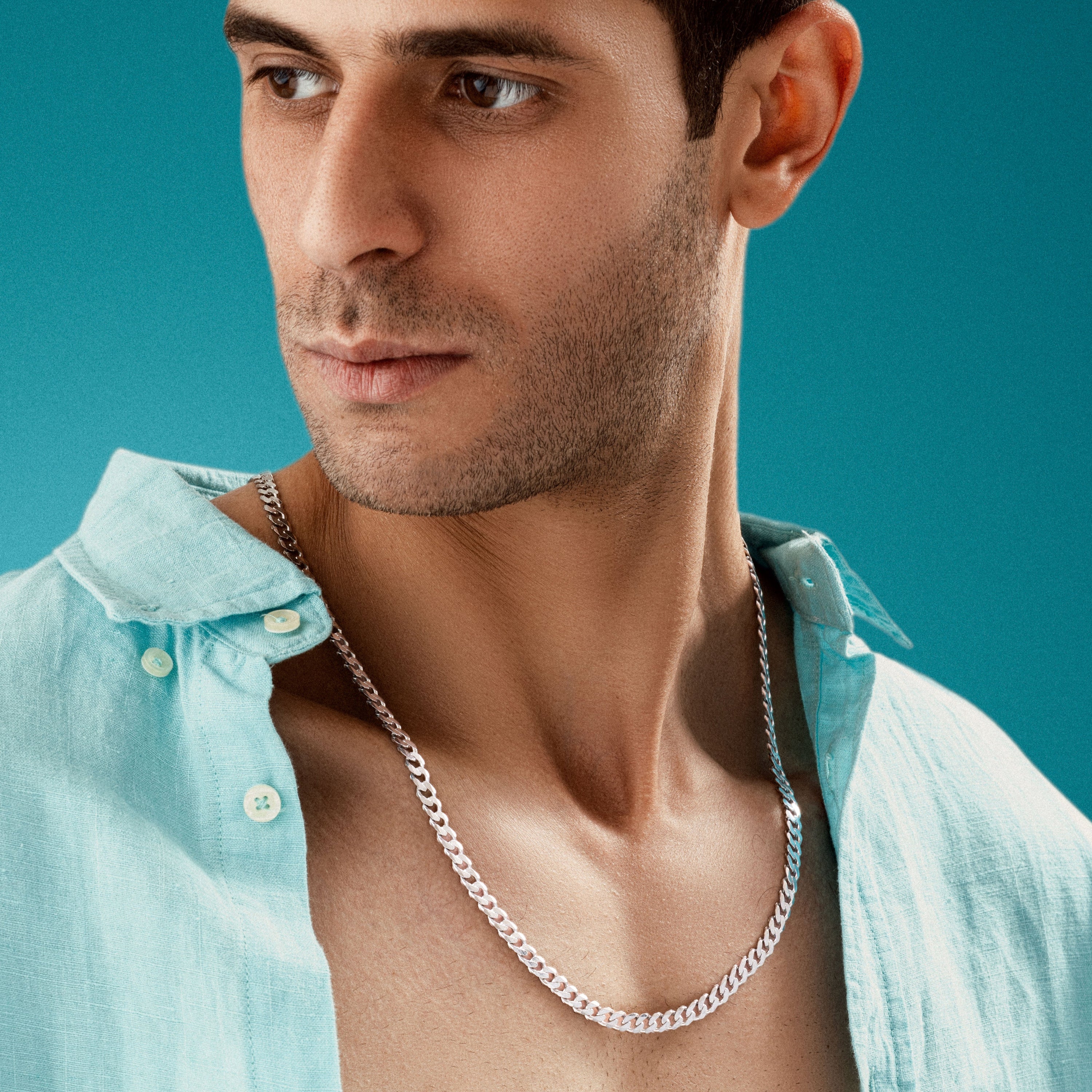 Cuban Link Chain 7mm Silver - ARTSY SILVER