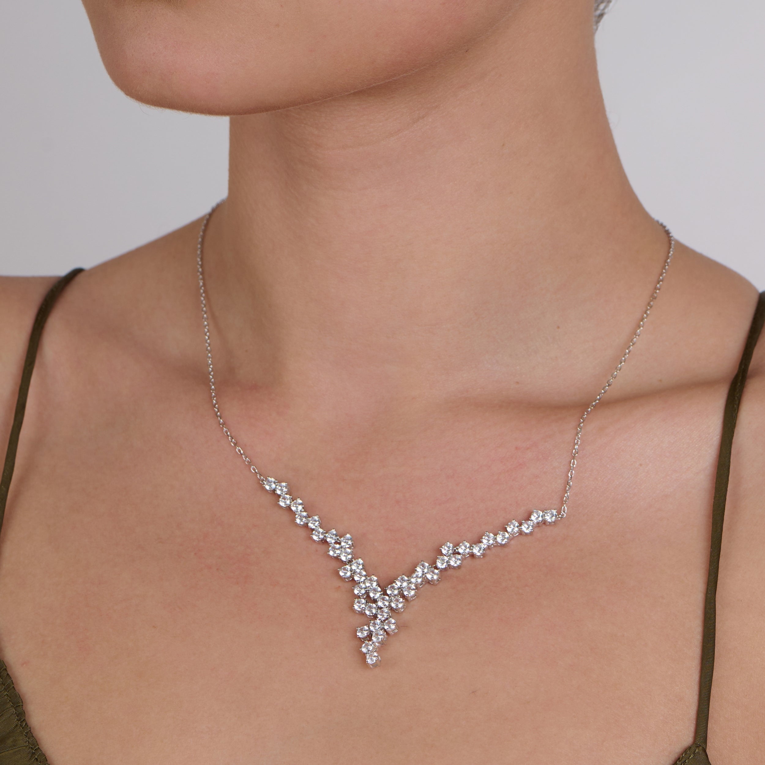 Dakota Y Silver Necklace
