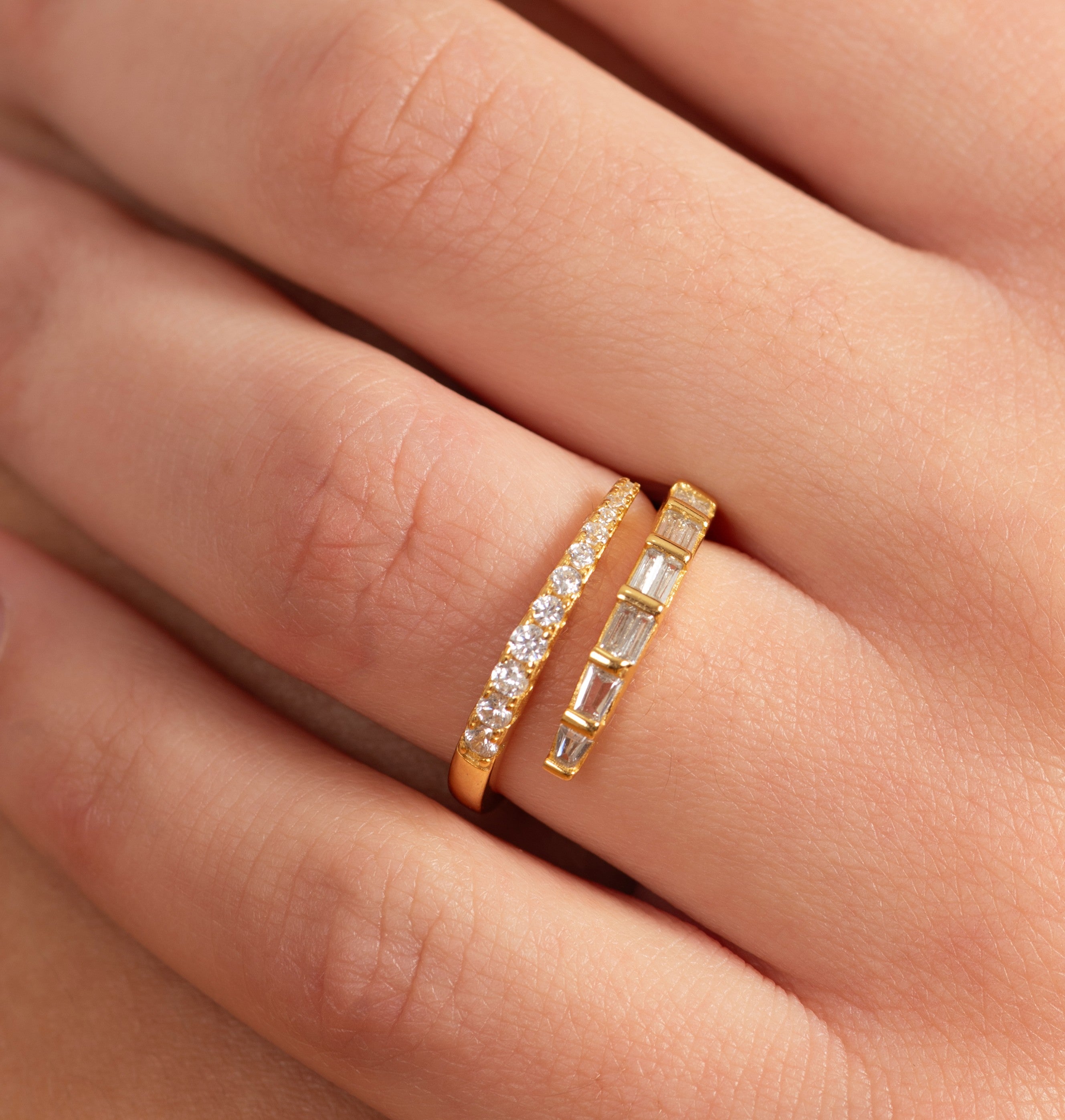 Diva Spark Zircon Ring Gold Plating