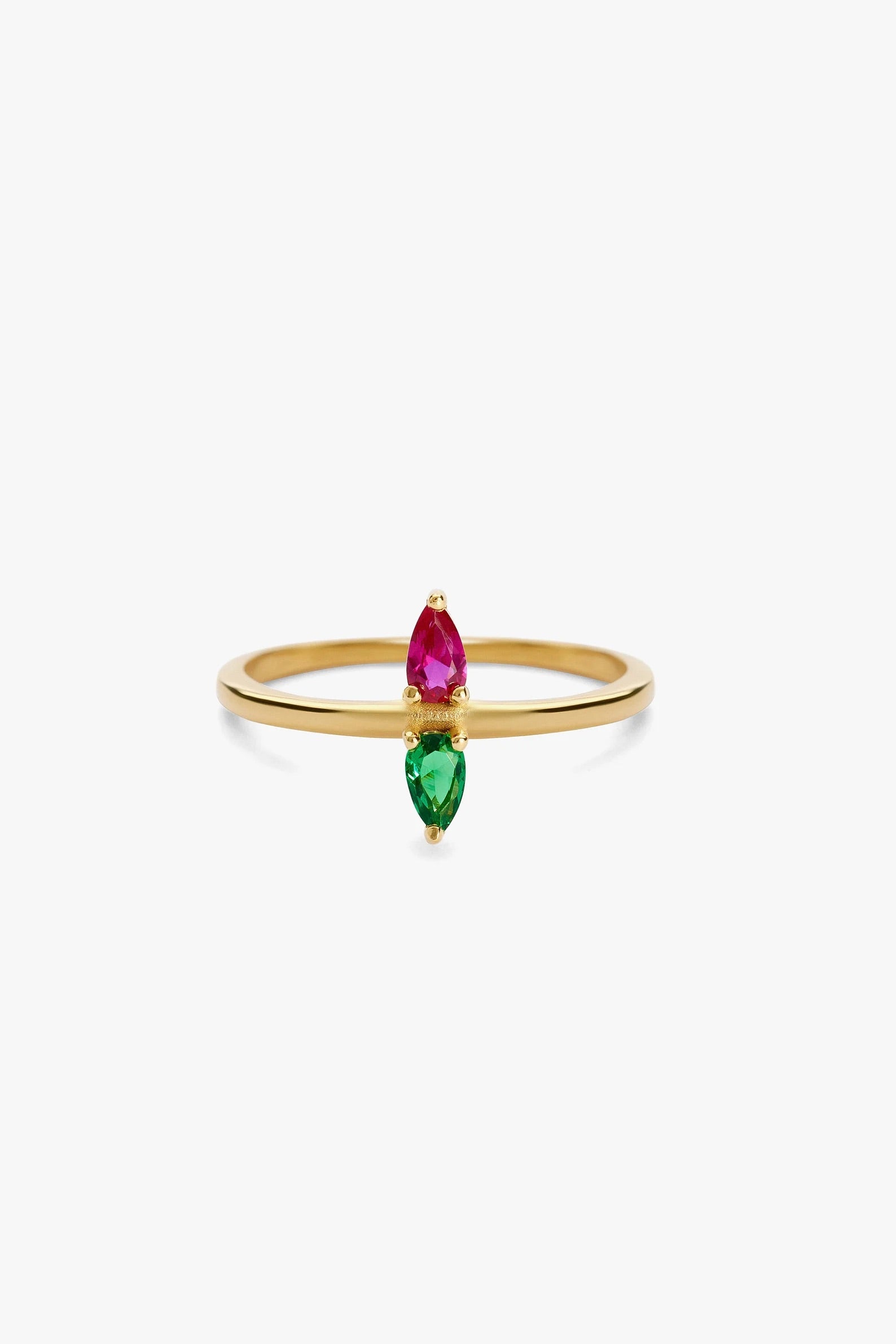 Double Birthstone Ring - ARTSY SILVER