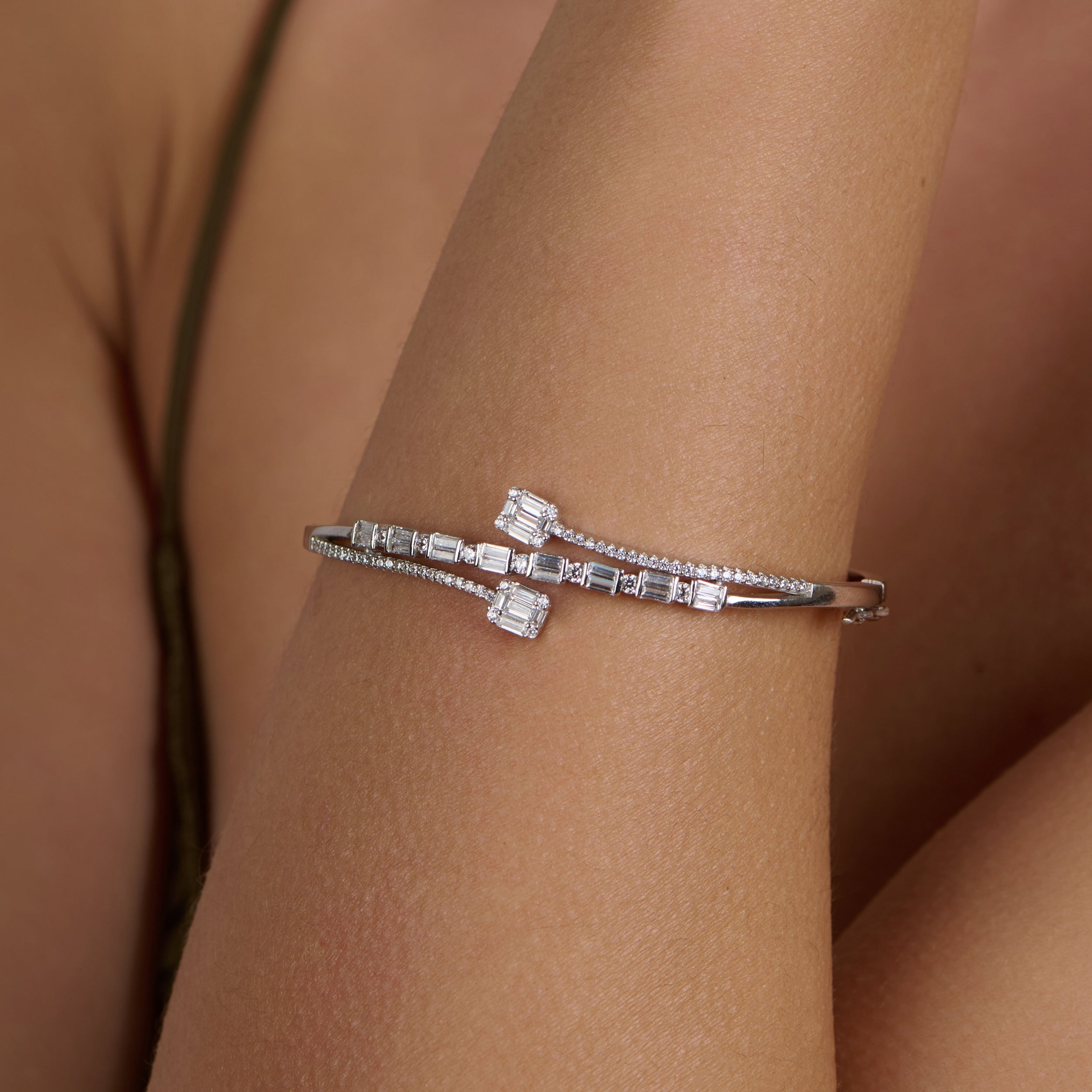 Double Bar Open Cuff Bracelet