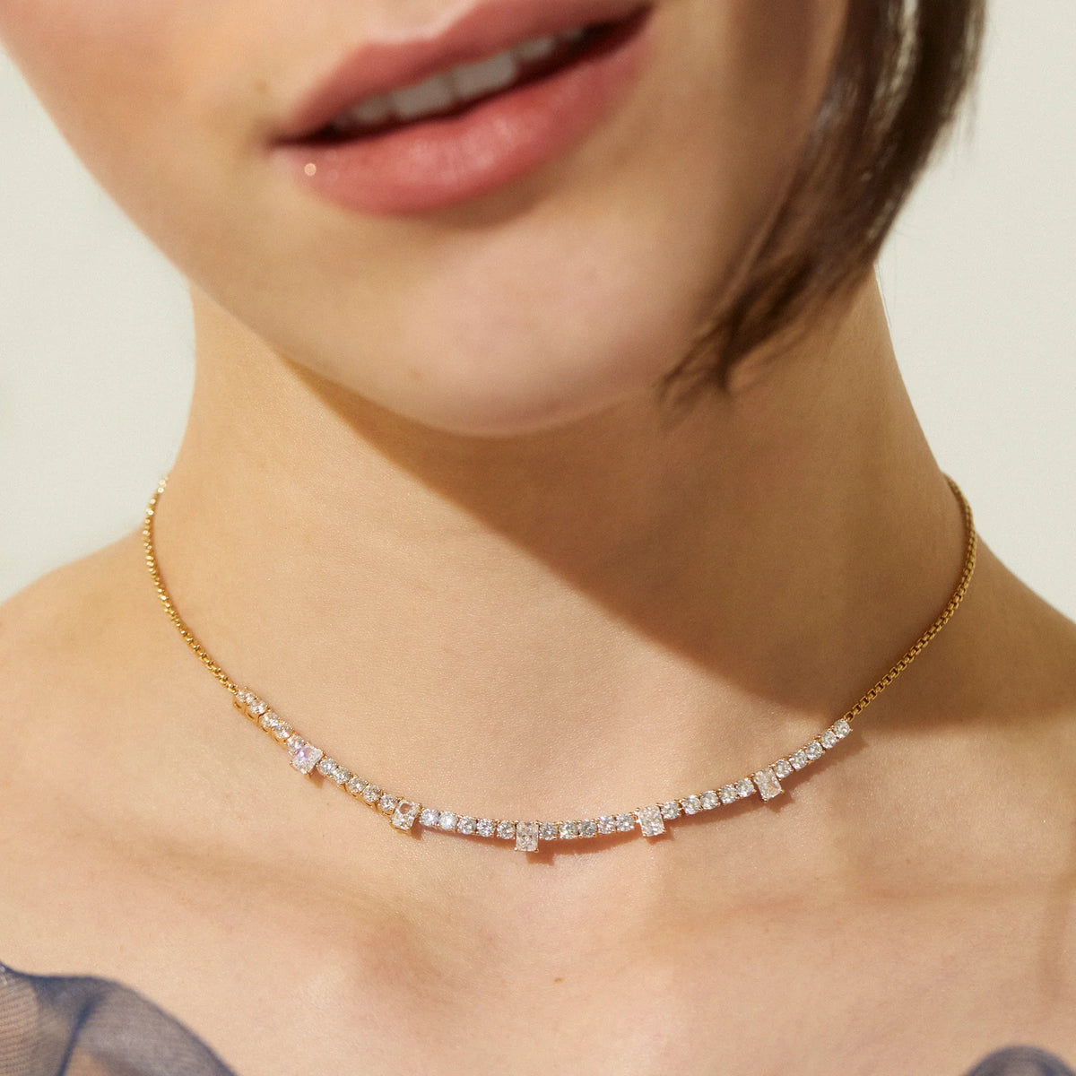 Round Tennis Necklace