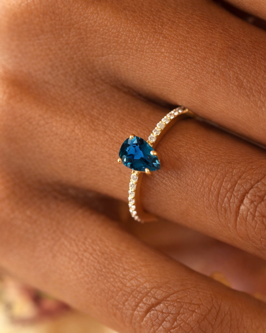 Elsa London Blue Topaz Ring - ARTSY SILVER