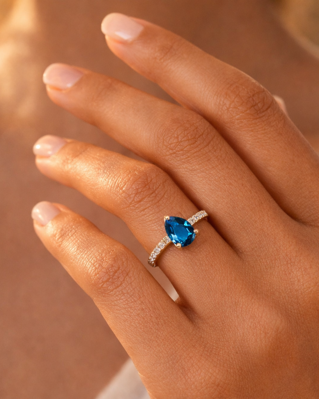 Elsa London Blue Topaz Ring - ARTSY SILVER