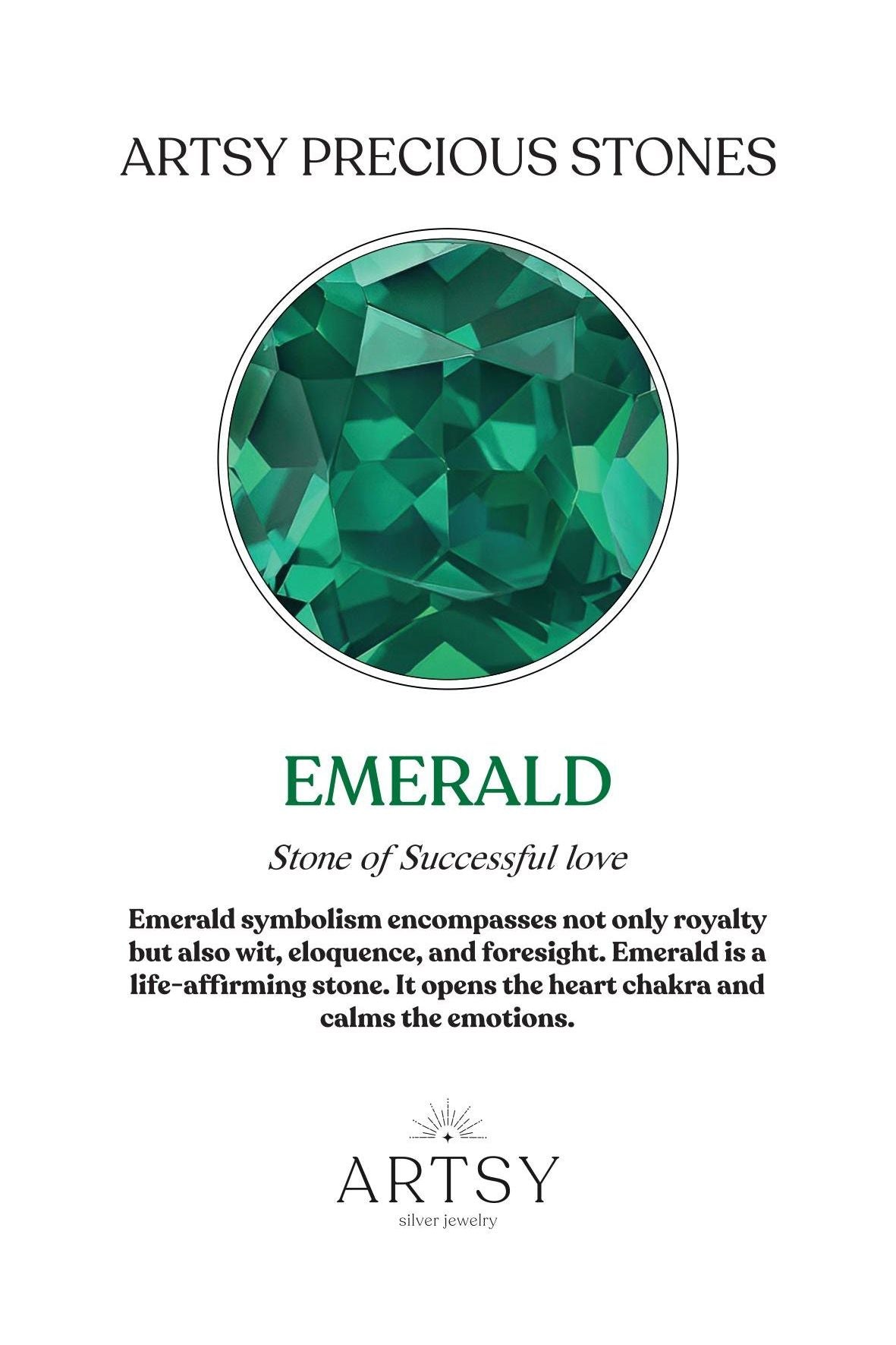 Mi Amor Emerald 2 Set Ring - ARTSY SILVER