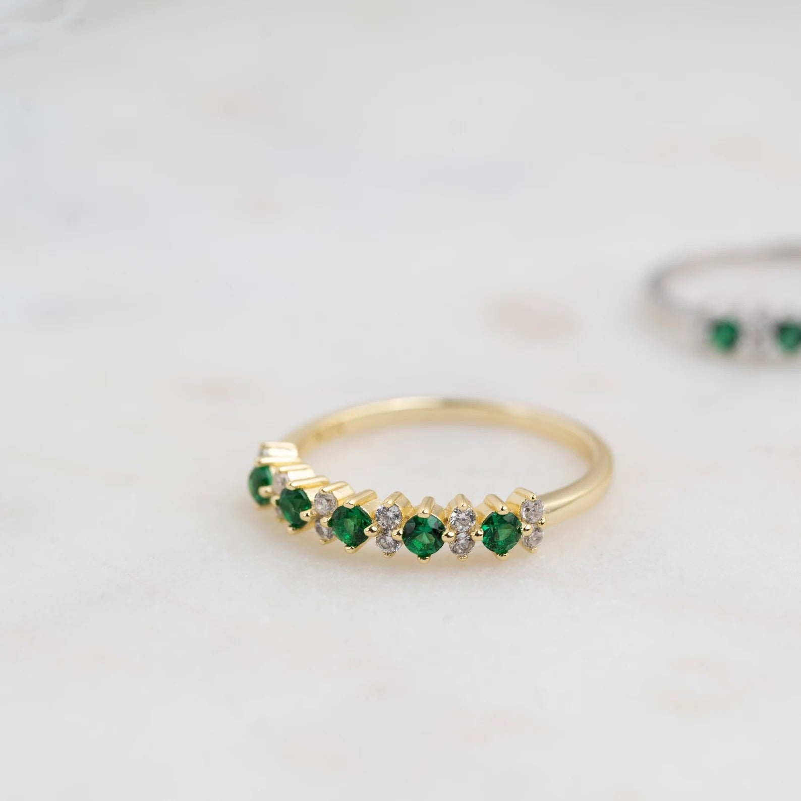 Emerald Lace Band - ARTSY SILVER