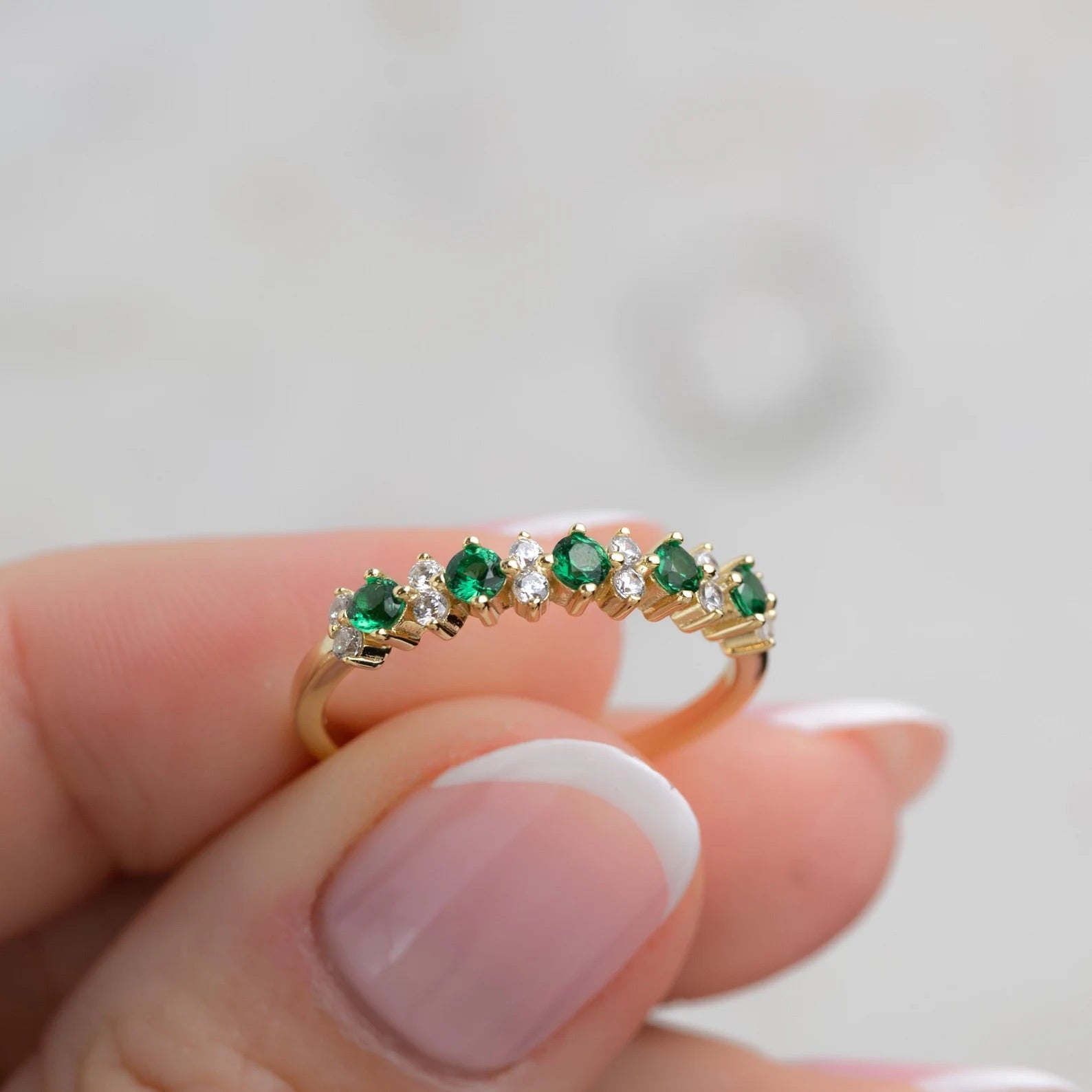 Emerald Lace Band - ARTSY SILVER