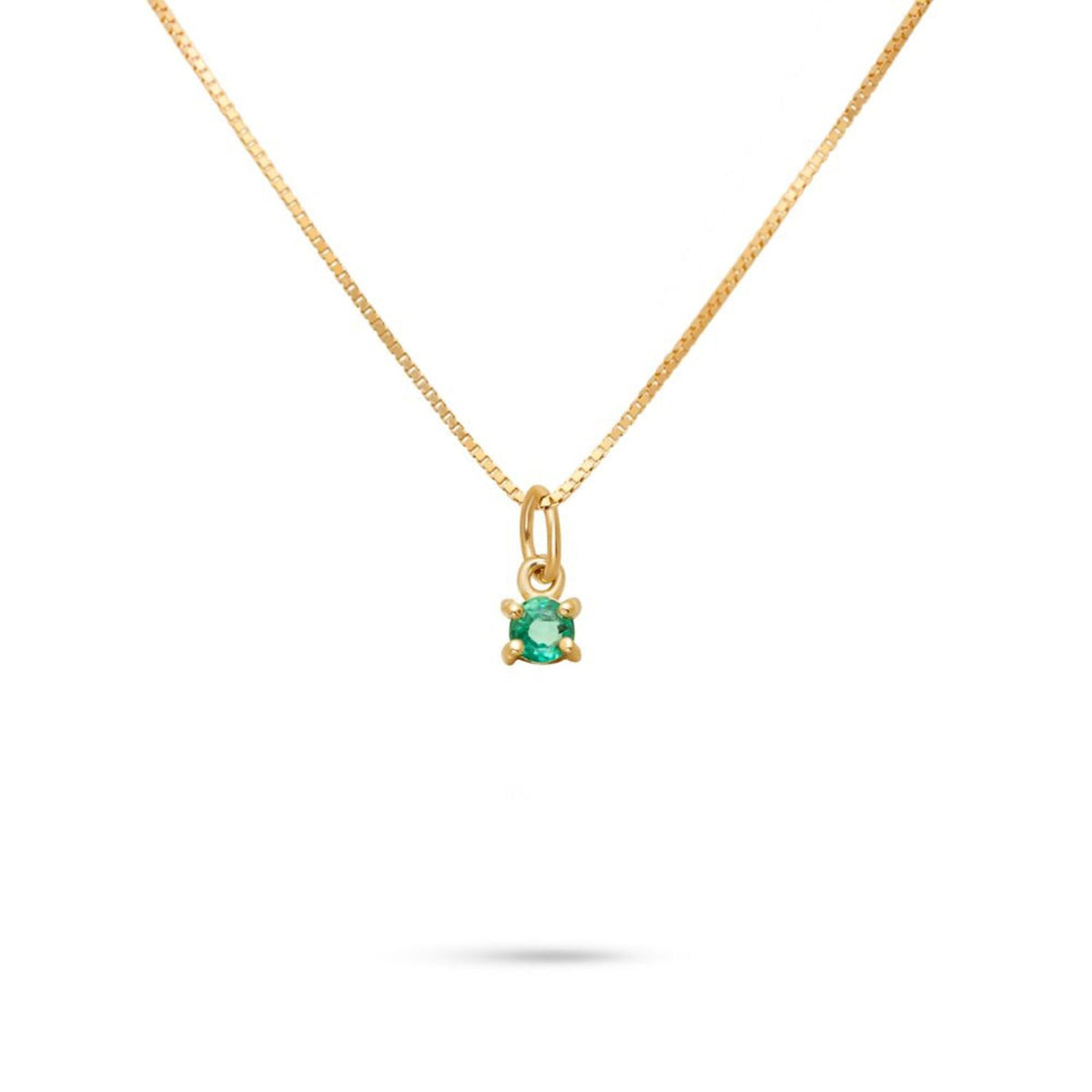 Emerald minimal Necklace