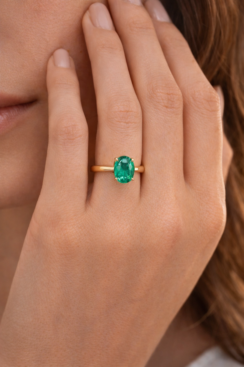 Emerald Stardust Ring - ARTSY SILVER