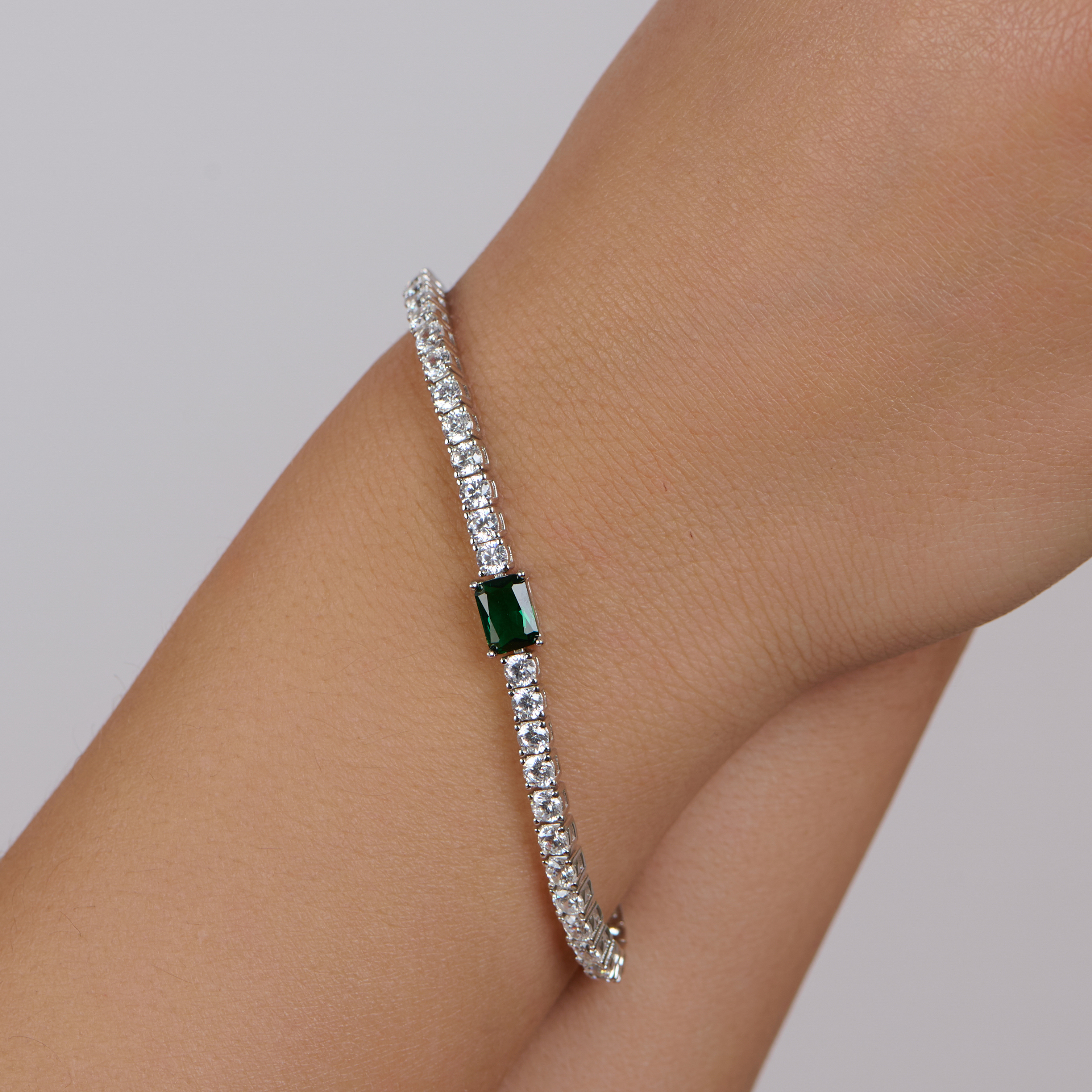 Emerald Center Tennis Bracelet