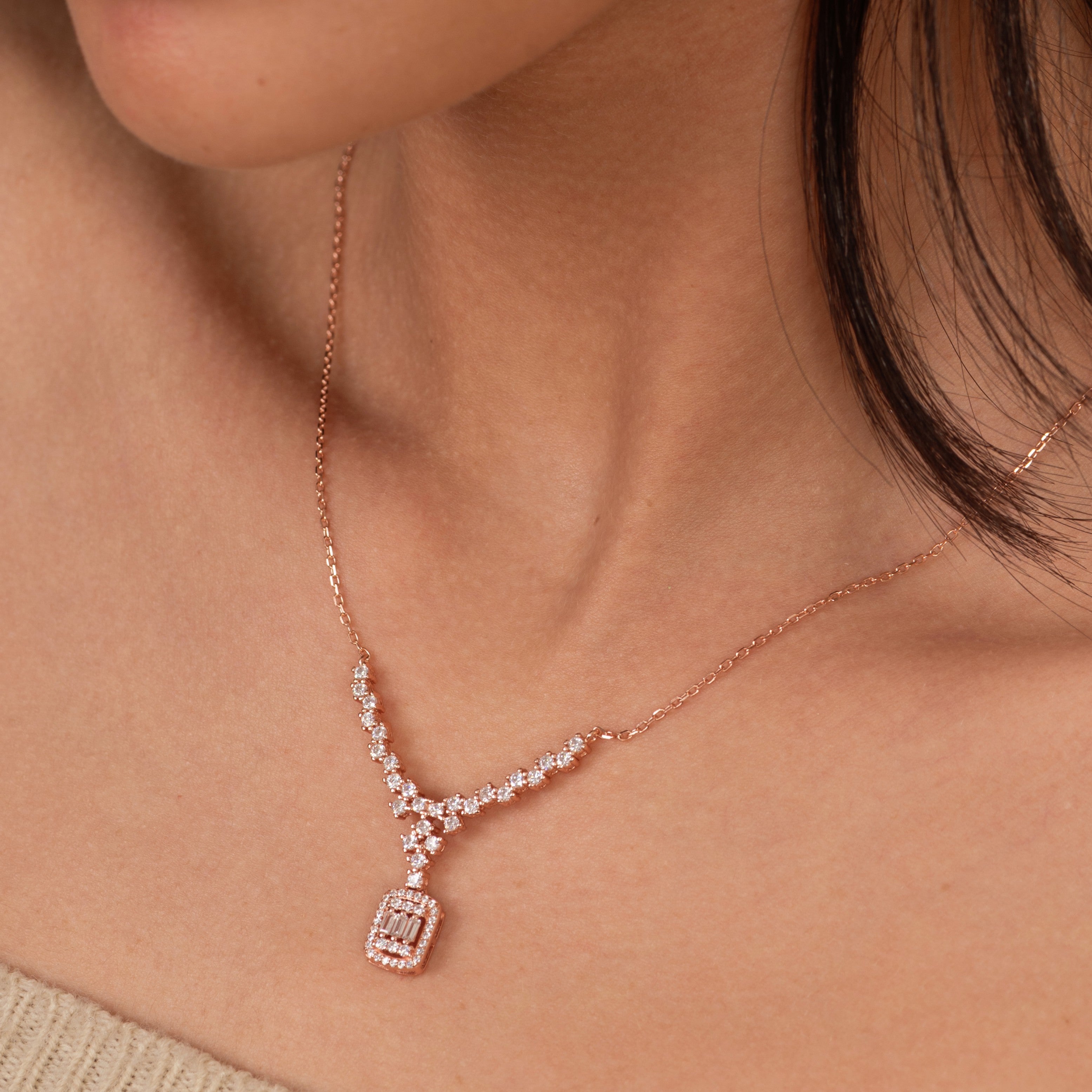 Eternal Love Cluster Necklace