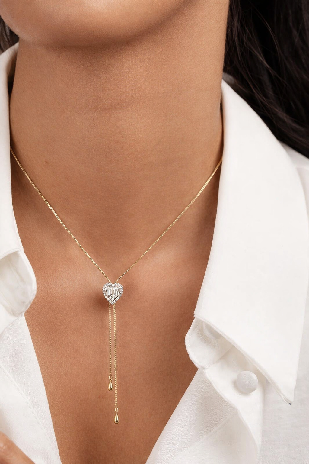 Eternal Heart Adjustable Lariat Necklace