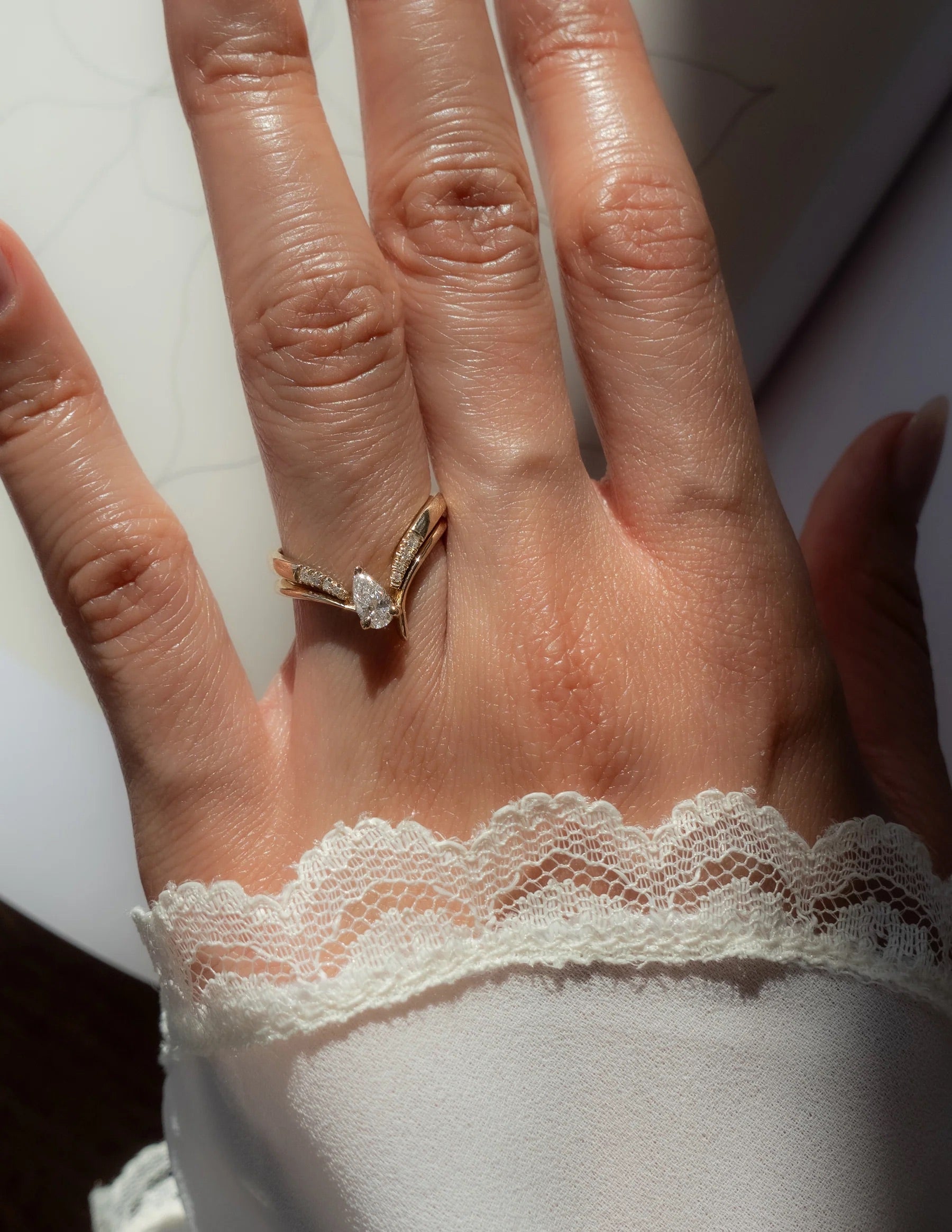 Eve Pear Zircon Ring