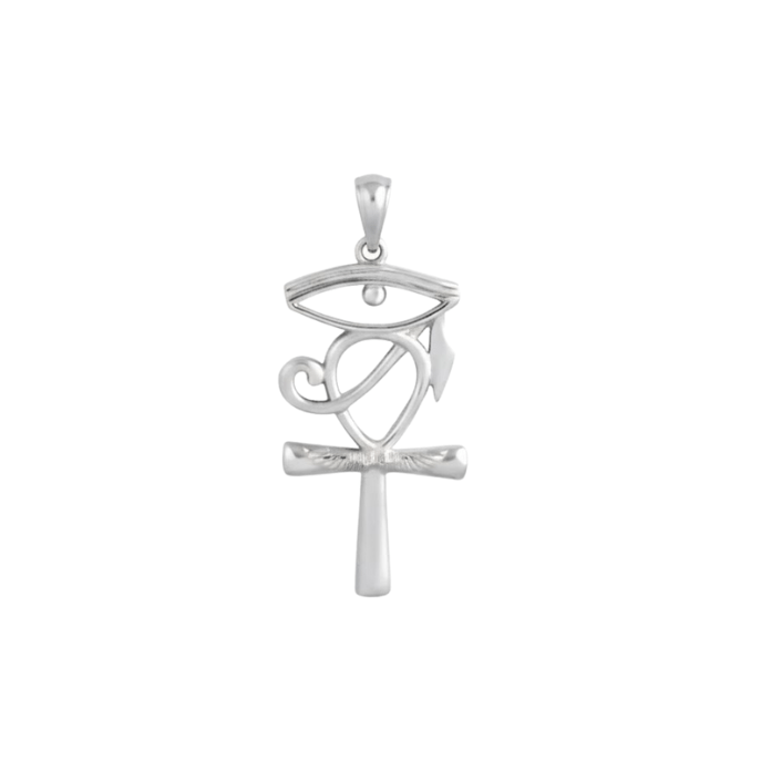 Eye Of Ra & Ankh Pendant - ARTSY SILVER