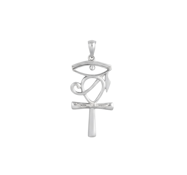 Eye Of Ra & Ankh Pendant - ARTSY SILVER