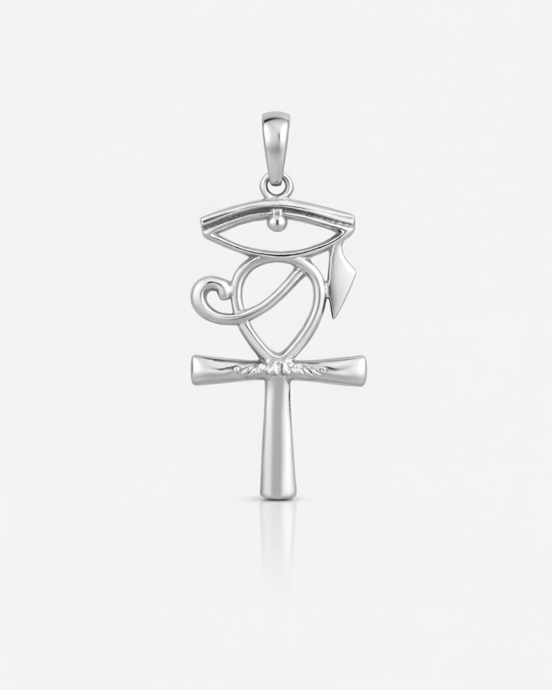 Eye Of Ra & Ankh Pendant - ARTSY SILVER