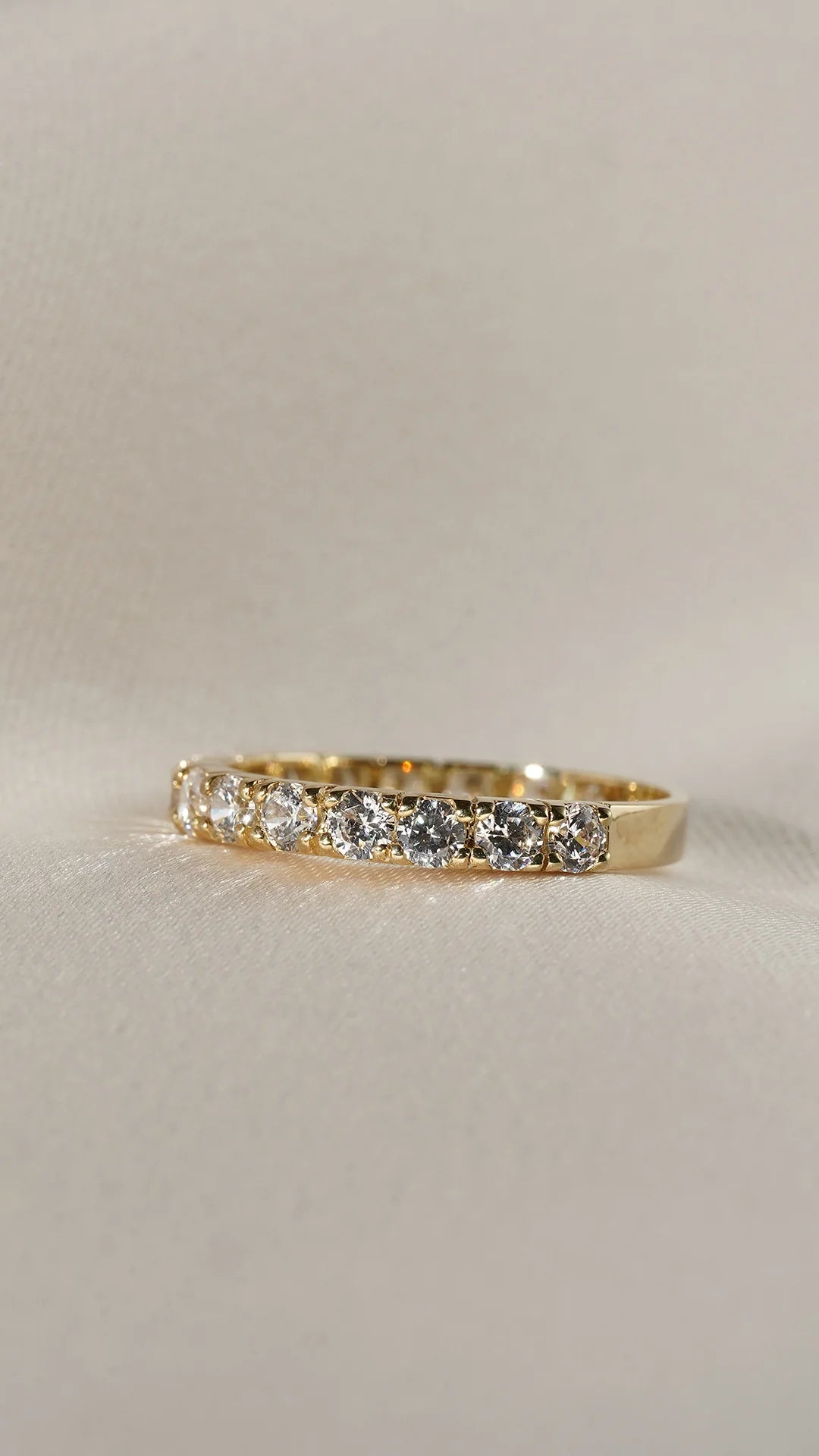 Fairy Lights Gold Plated Zircon Wedding Band