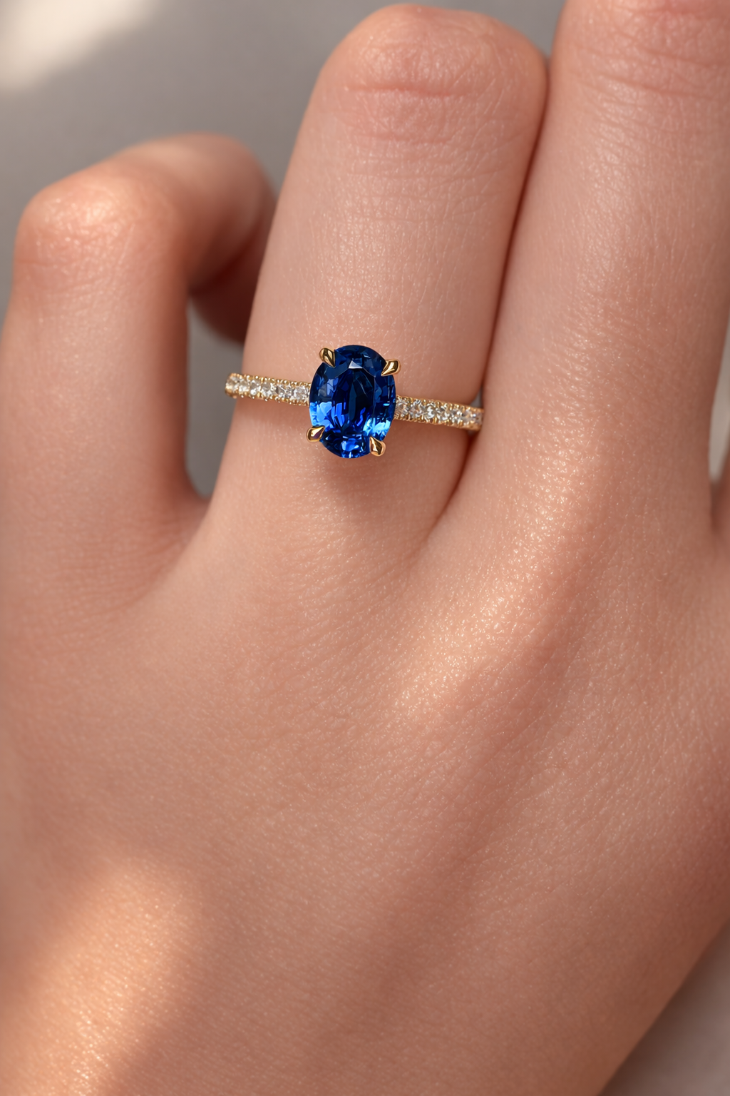 Fairytale Blue Sapphire Promise Ring - ARTSY SILVER
