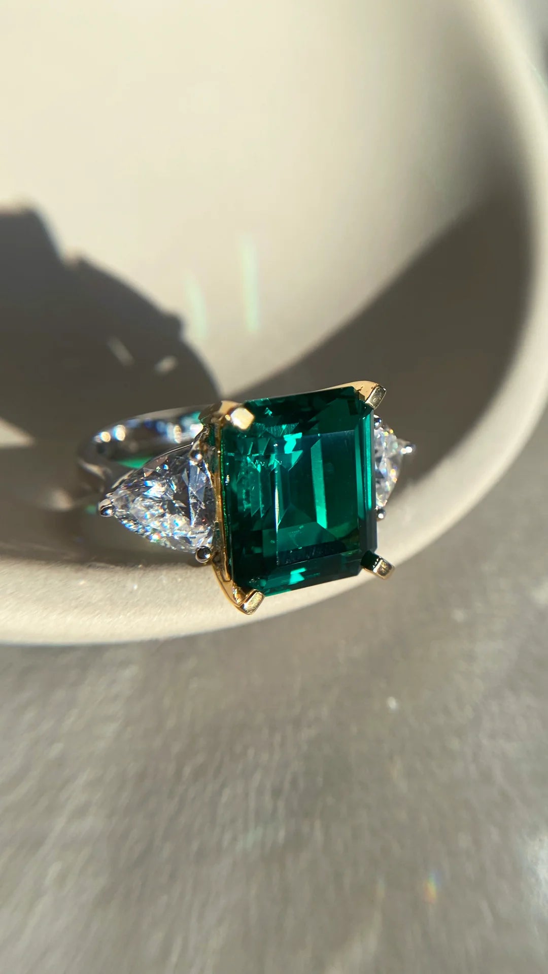 Fancy Emerald Stone Ring