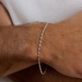 Figaro Silver Men Bracelet 925 Sterling Silver I ARTSY SILVER