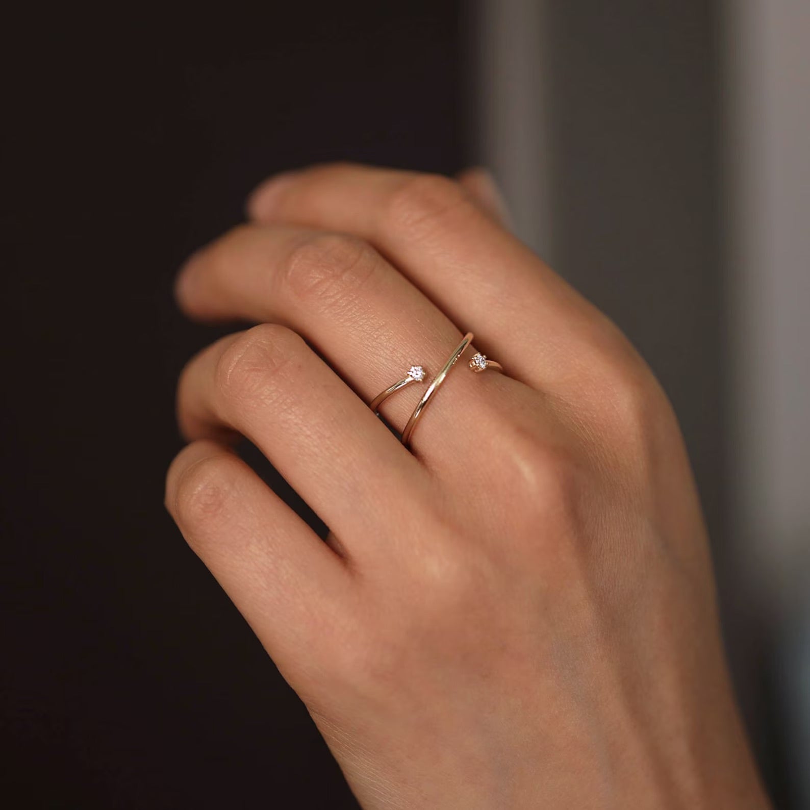 Florence Open Cross Ring - ARTSY SILVER