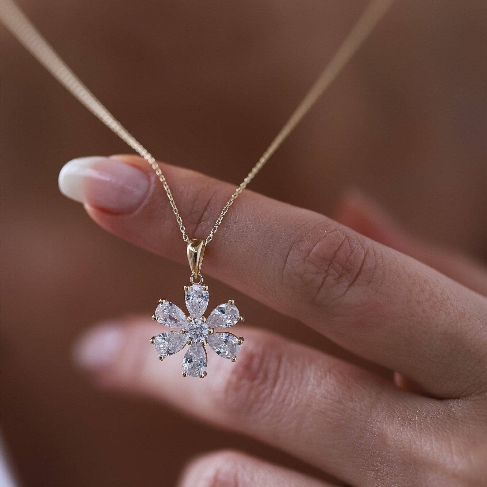 Golden Flower Necklace