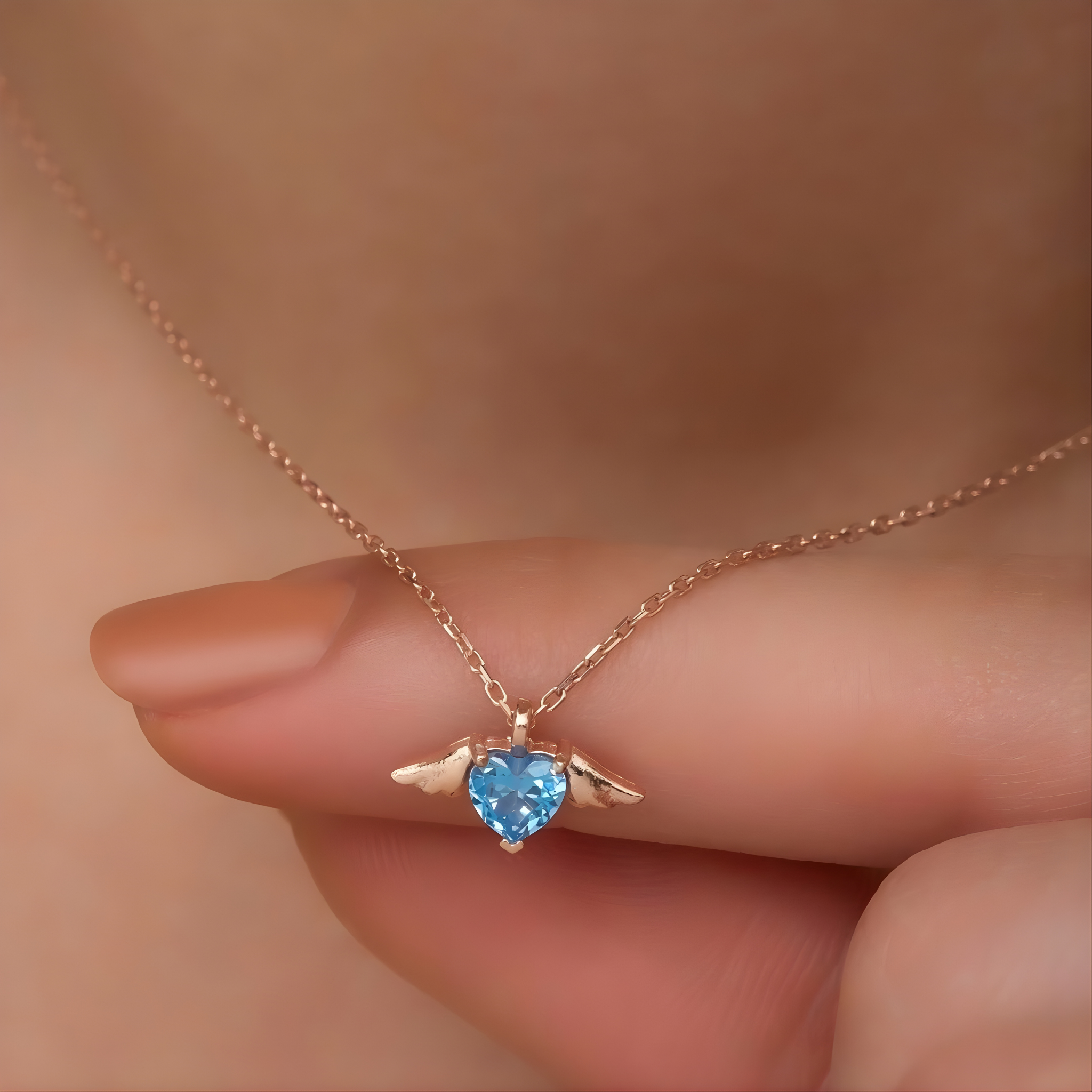 Fly Me To The Moon Heart Necklace