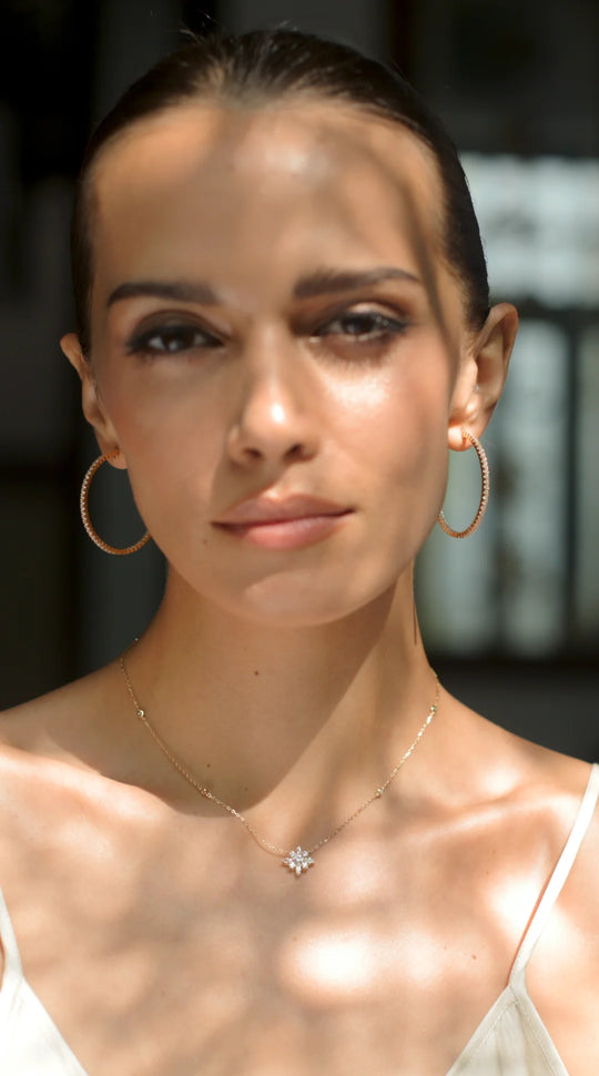 Glow Up Gold Plating Hoops Medium Size