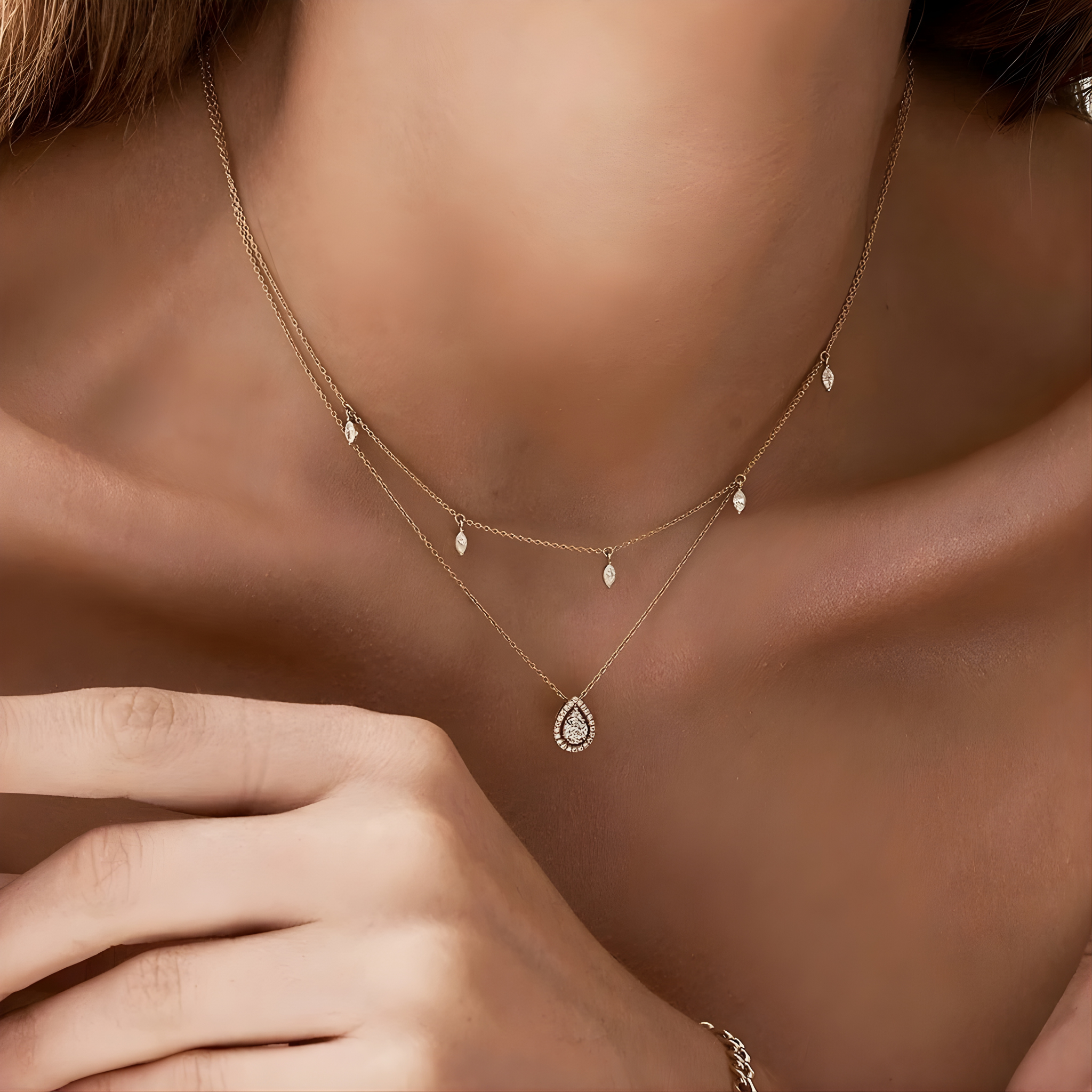 Glow Up Zircon Layered Necklace